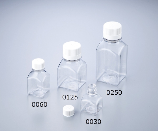 1-1500-12 角型培地瓶(PETG製・滅菌済) 60mL(24本×4トレイ) サーモフィッシャーサイエンティフィック(Thermo Fisher Scientific)
