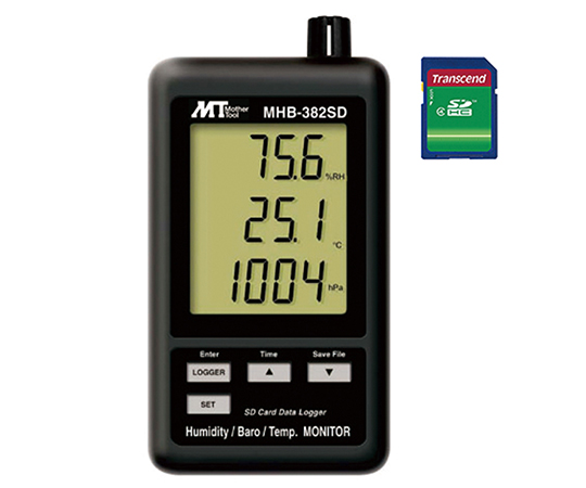 1-2517-02 データロガデジタル MHB-382SD(温・湿度・大気圧計)