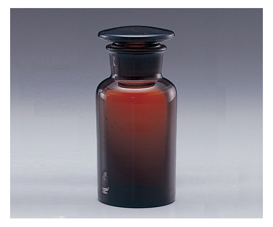 広口共栓瓶 褐色 120mL