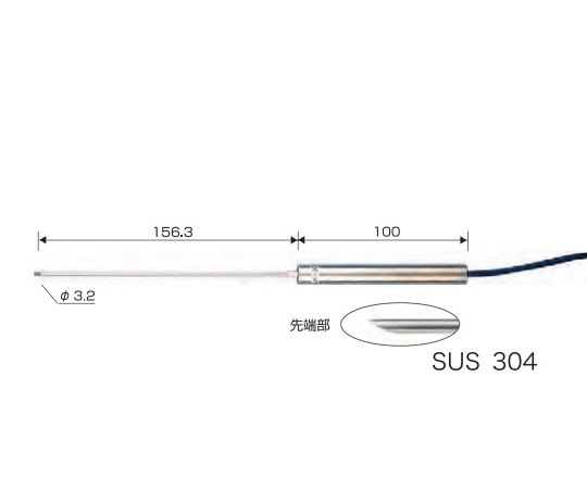 1-5522-02 センサプローブ IK-300S 液体温度測定 アズワン(AS ONE) 印刷