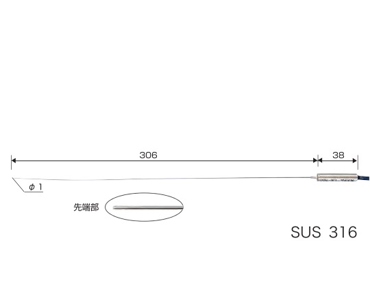 1-5522-04 センサプローブ IK-700 液体温度測定用 アズワン(AS ONE)