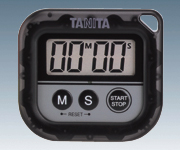 1-6417-12 丸洗いタイマー(100分計) ブラック TD-376N-BK タニタ(TANITA) 印刷
