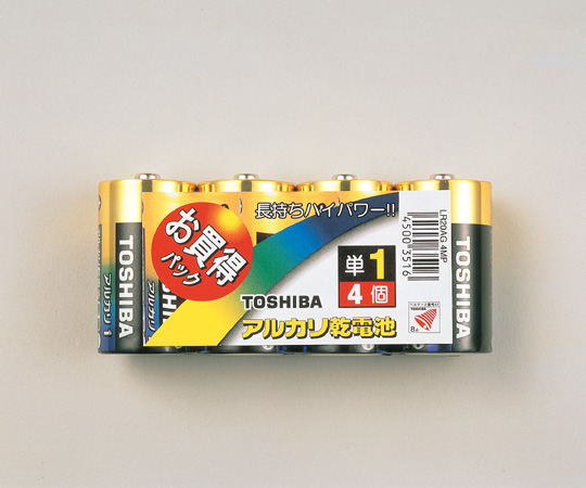 【受注停止】アルカリ電池 （単1） LR20AG 4MP（4個） 東芝（TOSHIBA）