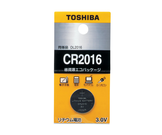 1-6714-01 ボタン電池 CR2016EC 東芝(TOSHIBA) 印刷