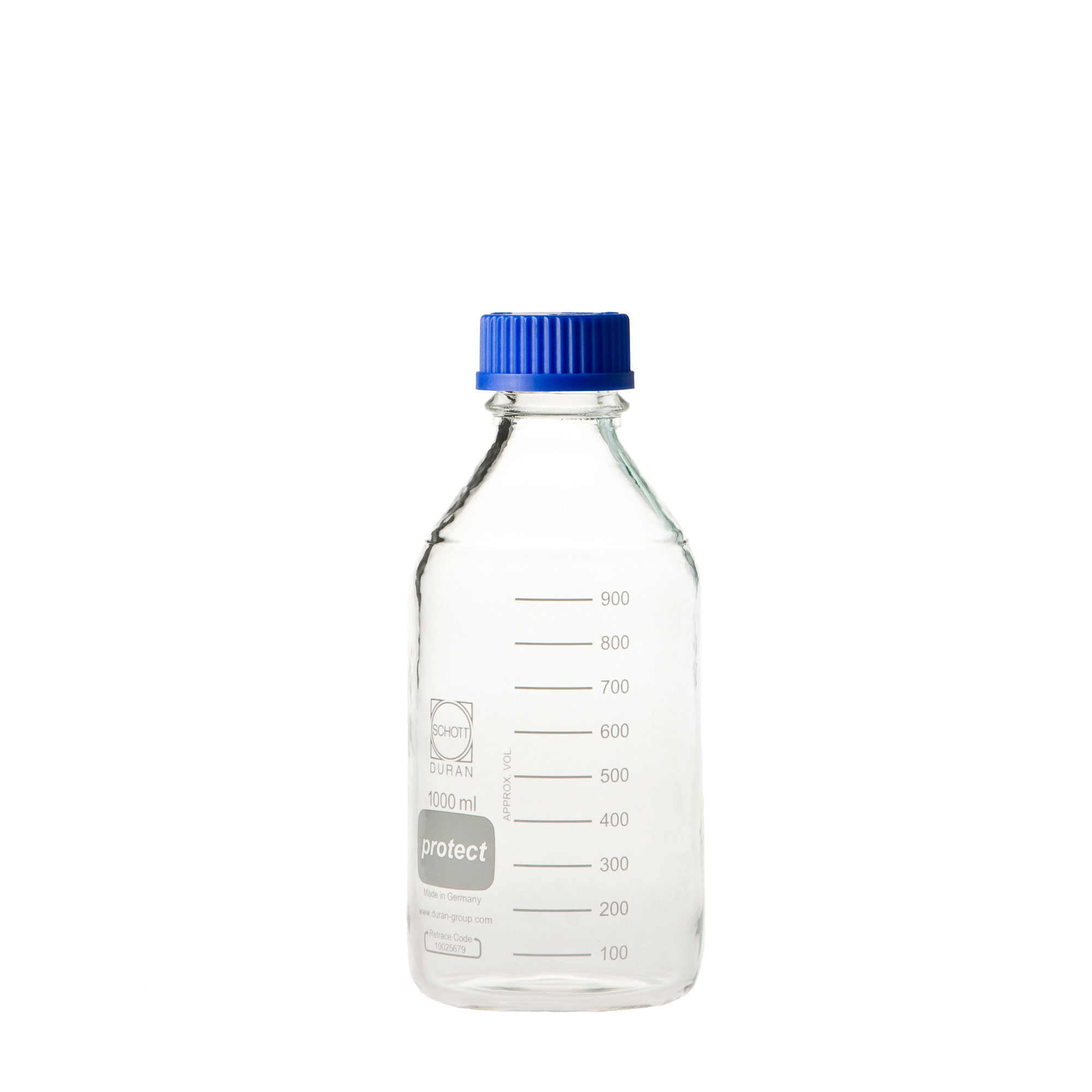 DURAN ねじ口びん セーフティコート 青キャップ付 1L(10個)