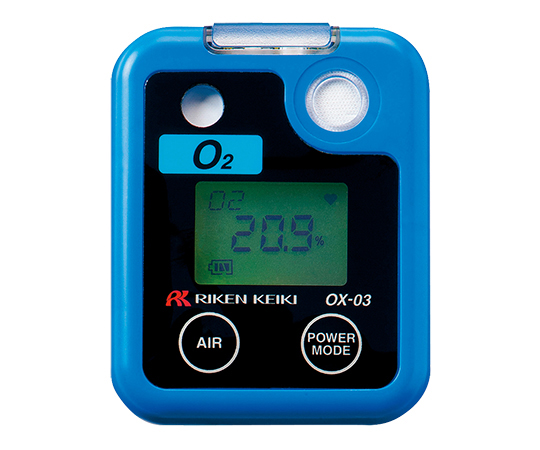1-7994-11-20 ポケッタブル酸素モニター OX-03(校正証明書付) 理研計器 印刷
