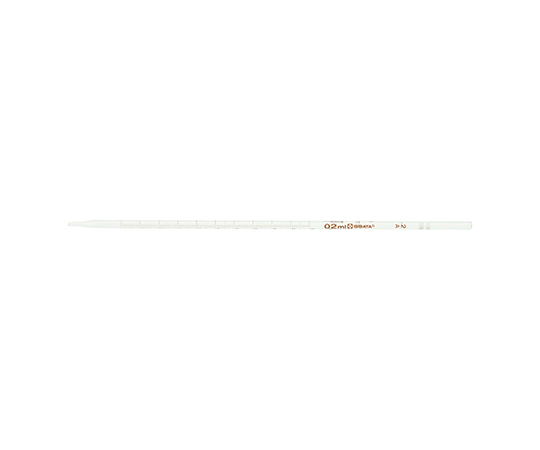 020010-02A(バラ) メスピペット 中間目盛 カラーコード付 スーパーグレード 0.2mL 柴田科学(SIBATA) 印刷