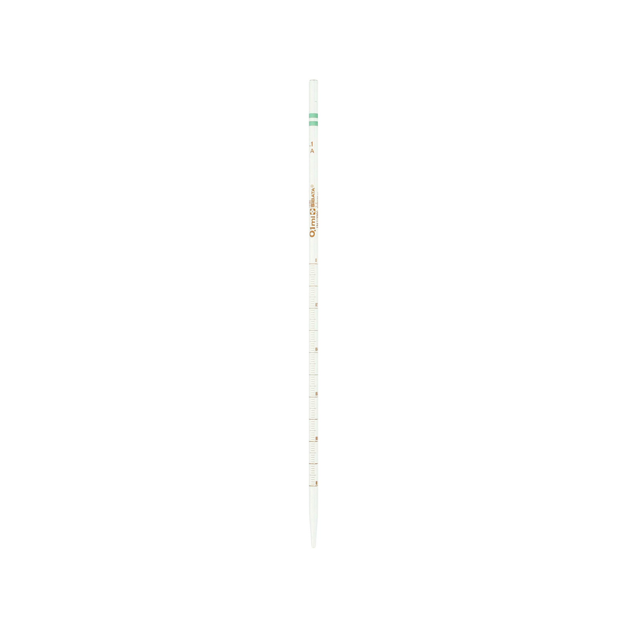 020010-01A メスピペット 中間目盛 カラーコード付 スーパーグレード 0.1mL(10本) 柴田科学(SIBATA)