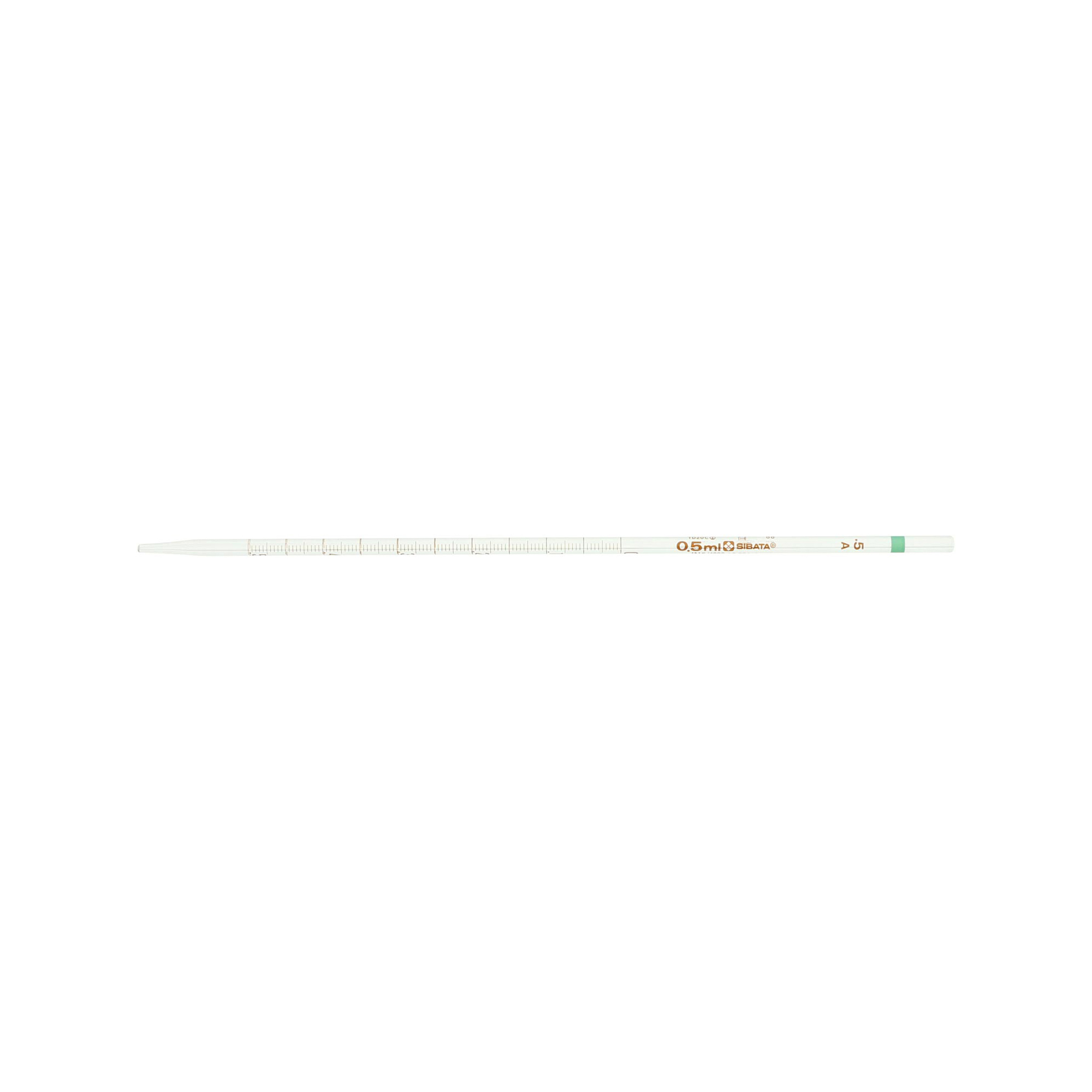 020010-05A メスピペット 中間目盛 カラーコード付 スーパーグレード 0.5mL(10本) 柴田科学(SIBATA)