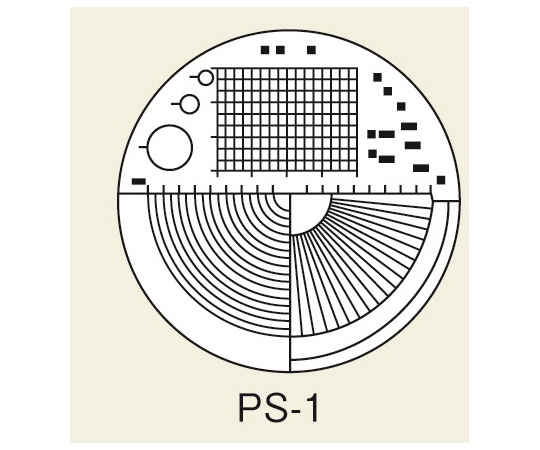 2-191-01 スケールルーペ目盛板10×用 PS-1 PEAK 印刷