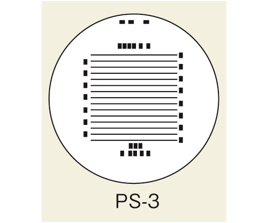 2-190-03 スケールルーペ目盛板7X用 PS-3 PEAK 印刷
