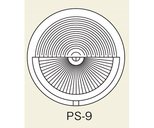 2-190-06 スケールルーペ目盛板7X用 PS-9 PEAK 印刷