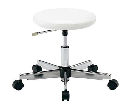 クリーンカラフルラウンドチェア(クラス100対応) 足掛リング無し ホワイト LRC-W