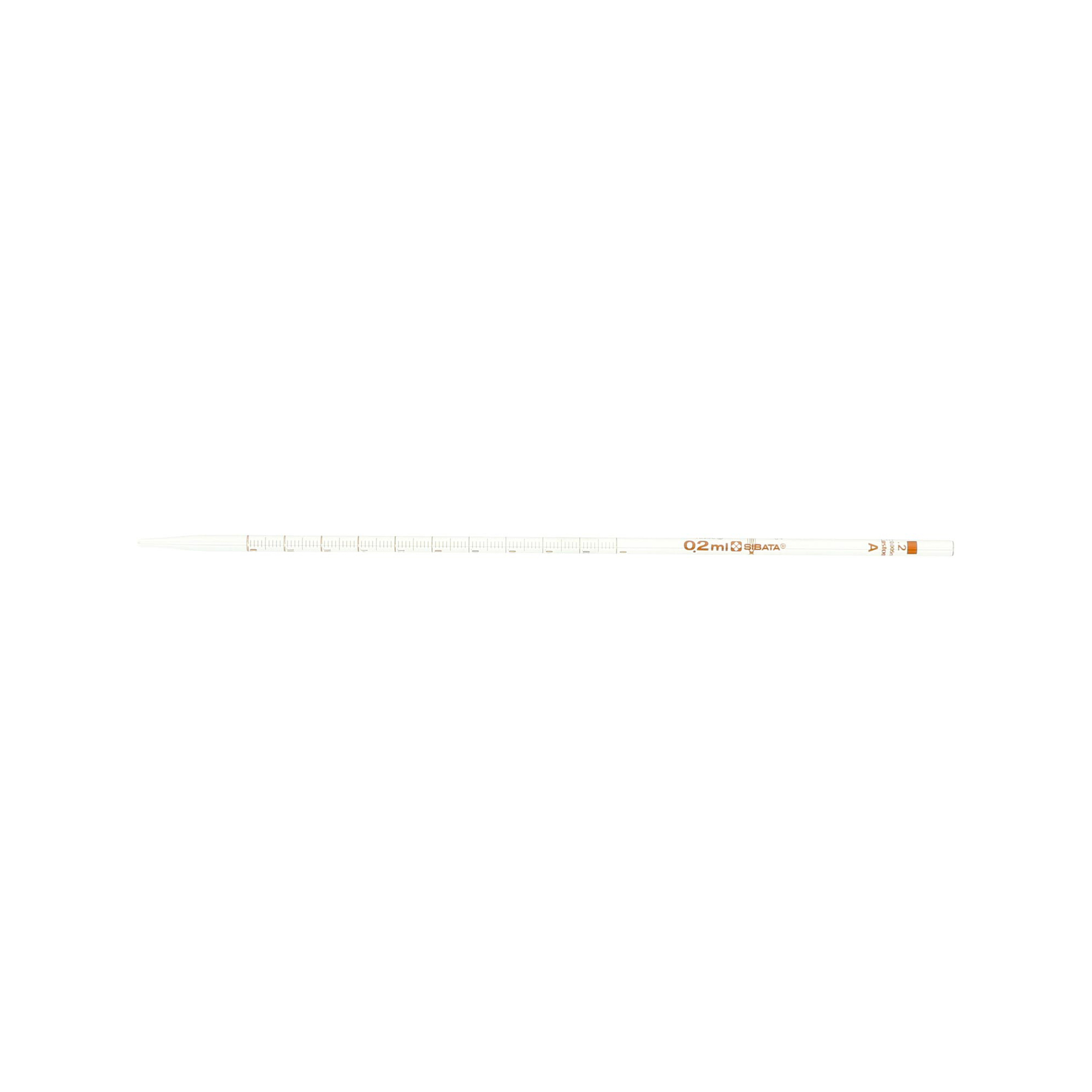 021040-02A メスピペット 中間目盛 カスタムA 0.2mL(10本) 柴田科学(SIBATA) 印刷