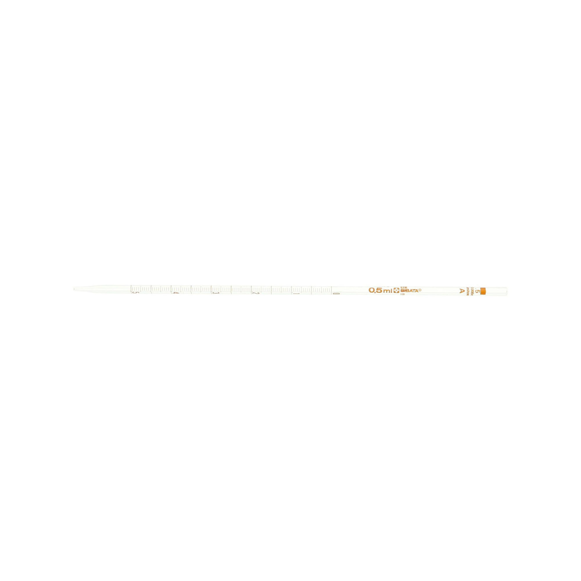 021040-05A メスピペット 中間目盛 カスタムA 0.5mL(10本) 柴田科学(SIBATA) 印刷