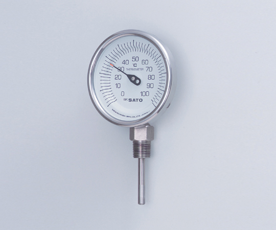 2-1339-02 バイメタル式温度計 BM-S-90S 100 佐藤計量器製作所(SK SATO) 印刷