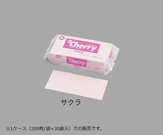 【受注停止】2-2530-12 ペーパータオル レギュラー サクラ(200枚/袋×35袋) 印刷