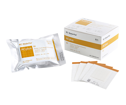 2-3804-11 MC-Media Pad(TM) Acplus 一般生菌用迅速/一般生菌用 兼用(25枚×4袋) JNC 印刷