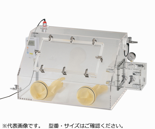 2-4952-12 ガス置換型アクリルグローブボックス エアタイトモニター付きPC(コンセント付き) 1000X アズワン(AS ONE) 印刷