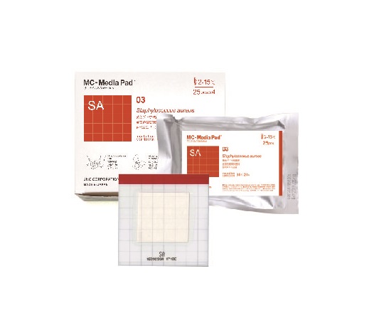 2-5838-14 MC-Media Pad(TM) 黄色ブドウ球菌用(25枚×4袋) JNC 印刷