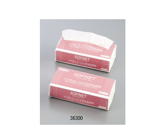 2-7246-11 ソフネットハンドタオル 36300(200枚×30袋) 日本製紙クレシア 印刷
