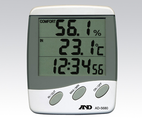 時計付温湿度計 AD-5680