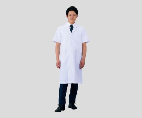 2-9411-02 メンズ白衣 L 112-30 KAZEN・アプロン 印刷