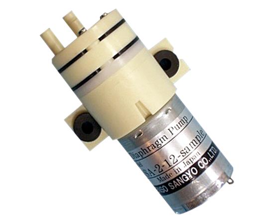 【受注停止】2-9573-13 小型DCダイヤフラムポンプ EPDM空気・液体用 DSA-2F-12W 電装産業 印刷