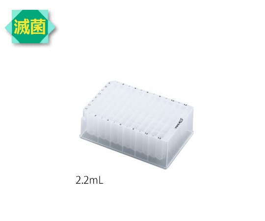 3-592-03 96ウェル深型プレート 2.2mL 10755-250(10個) VWR