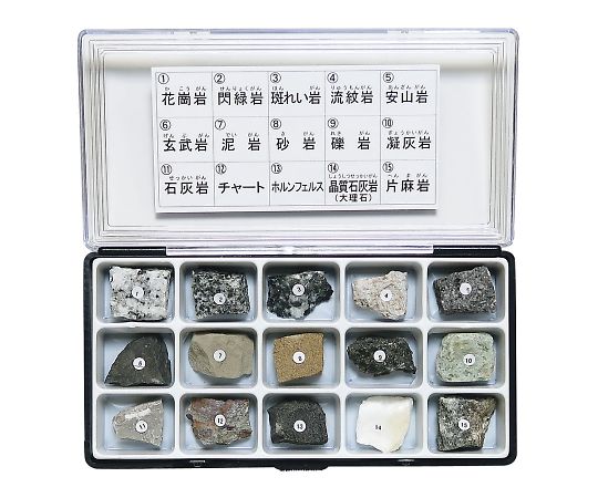 3-657-06 岩石標本(岩石標本15種) 東京サイエンス