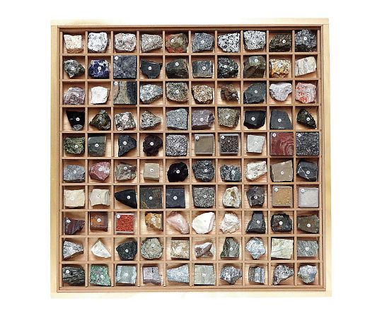 3-657-08 岩石標本(岩石標本100種) 東京サイエンス 印刷