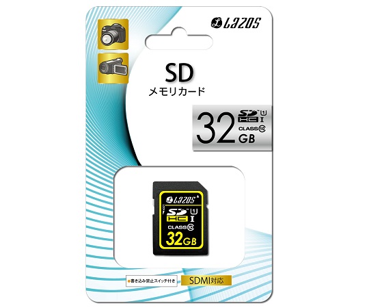 3-667-15 SDHCメモリーカード 32GB L-32SD10-U1 印刷