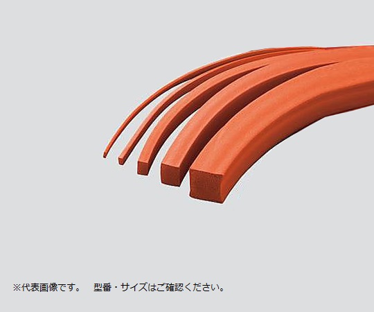 シリコーンスポンジ紐(赤)角 6mm×15mm