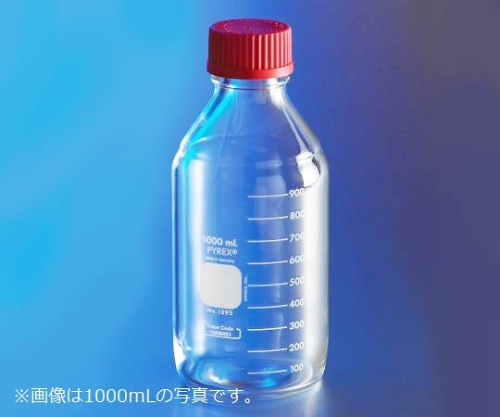 3-3308-03 メディウム瓶 PYREX(R)・赤耐熱キャップ付き 500ml 1395-500HTC コーニング
