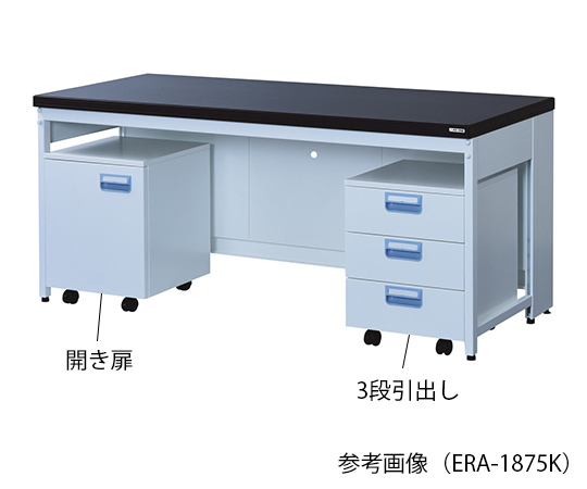 3-4114-03 サイド実験台 スチールタイプ・フラット・ワゴン付き 1800×750×800mm ERA-1875K アズワン(AS ONE)