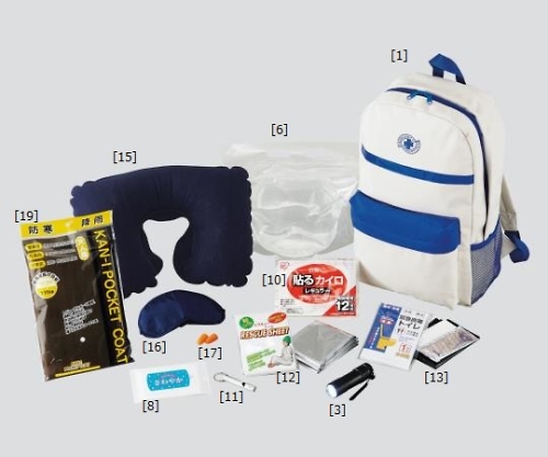 災害時用備蓄セット(リュックサックタイプ) AA-5012(12点入)(15セット)