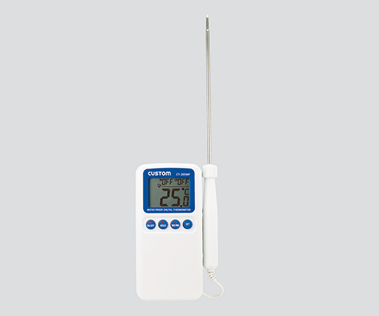 3-4750-01-20 防水デジタル温度計 CT-285WP(校正証明書付) カスタム(CUSTOM)