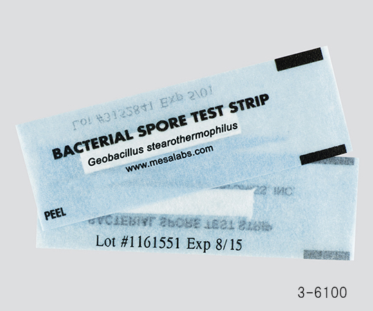 【受注停止】3-5279-08 バイオロジカルインジケーター(Mesa Labs) 高圧蒸気滅菌 G.stearothermophilus 10^6 3-6500(500枚)
