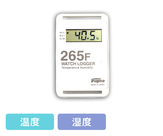 KT-265F/W(3-5298-06-20) サンプル別個別温度管理ロガー 温湿度タイプ 白  校正証明書付 KT-265F/W 藤田電機製作所 印刷