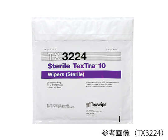 3-6990-04 滅菌テクストラ10 Starile TexTra(TM)10 300×300mm TX3225(100枚×5袋) テックスワイプ(TEXWIPE)