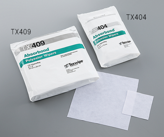 【受注停止】3-6993-02 ポリエステルワイパー(Absorbond(R)) 100×100 TX404(300枚×4袋) テックスワイプ(TEXWIPE) 印刷