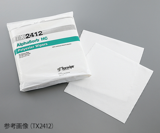 【受注停止】3-6995-02 アルファソーブワイパー AlphaSorb(R) 220×220mm TX2409(50枚×2袋) テックスワイプ(TEXWIPE) 印刷