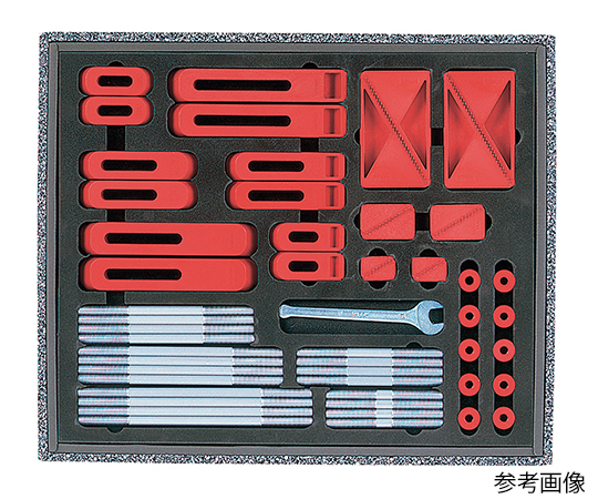 3-8066-01 プラクランプセット スタッドボルトM6仕様セット PCS0006 ナベヤ 印刷