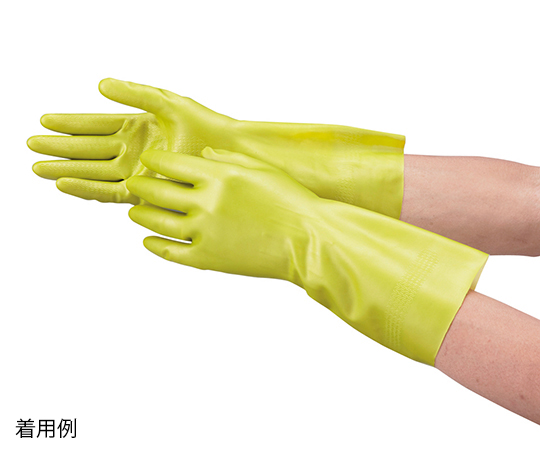 3-8083-03 天然ゴム手袋 (ワークサヤン) L グリーン ダンロップホームプロダクツ 印刷