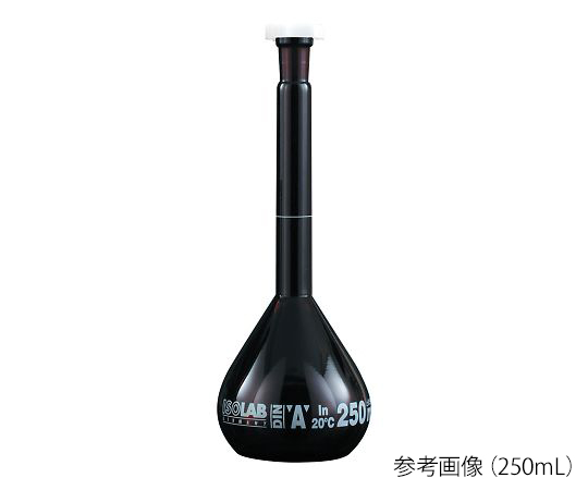 3-8270-04 樹脂栓付きメスフラスコ(茶) 25mL AMS-25