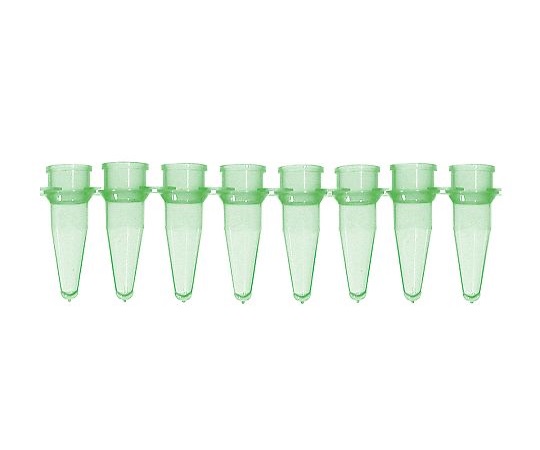PCRチューブ 8連0.2mL 緑 5010-5(125本)