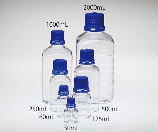 3-8986-03 PETG滅菌培地瓶 125mL BGC0125S(24本) TriForest 印刷
