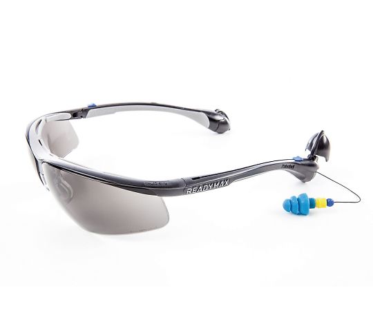 3-8988-02 イヤープラグ内蔵型保護眼鏡(クラシック) グレー GLCLB-GR ReadyMax