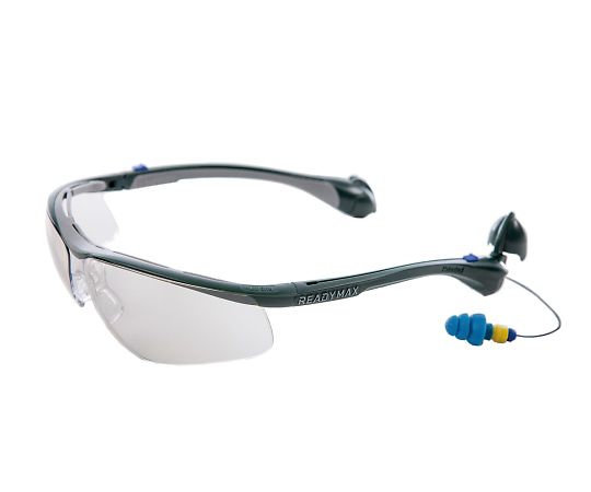 3-8988-03 イヤープラグ内蔵型保護眼鏡(クラシック) クリアー GLCLG-IO ReadyMax 印刷