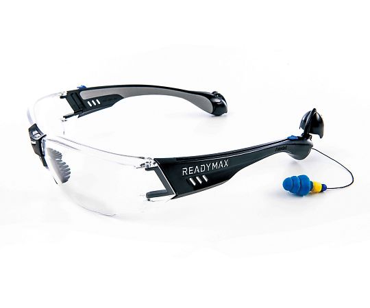 【受注停止】3-8989-01 イヤープラグ内蔵型保護眼鏡(サイドガード) クリアー GLCNB-CL ReadyMax 印刷